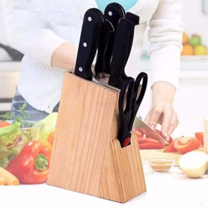 8pcs Kitchen Pine Knives Set With Wooden Holder, Kitchen Drawer Utensils Holder, Wooden Knife Organizer Case 8pcs Kitchen Pine Knives Set With Wooden Holder, Kitchen Drawer Utensils Holder, Wooden Knife Organizer Case
